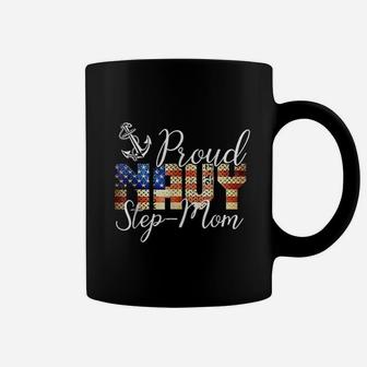 Proud Step Mom Veterans Day American Flag Mothers Day Coffee Mug - Seseable