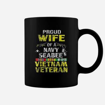 Proud Wife Of A Navy Seabee Vietnam Veteran Coffee Mug - Seseable