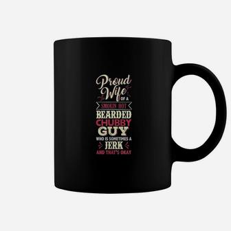 Proud Wife Of A Smoking Hot Bearded Chubby Guy Coffee Mug - Seseable