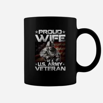 Proud Wife Of A US Army Veteran Meaningful Gift Coffee Mug - Seseable