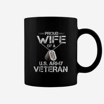 Proud Wife Of A Us Army Veteran Veterans Day Gift Coffee Mug - Seseable