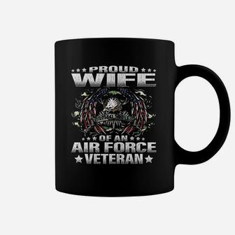 Proud Wife Of An Air Force Veteran Military Vet Spouse Gifts Coffee Mug - Seseable