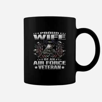 Proud Wife Of An Air Force Veteran Military Vet Spouse Gifts Coffee Mug - Seseable