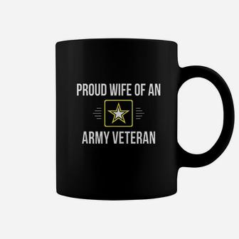 Proud Wife Of An Army Veteran Coffee Mug - Seseable