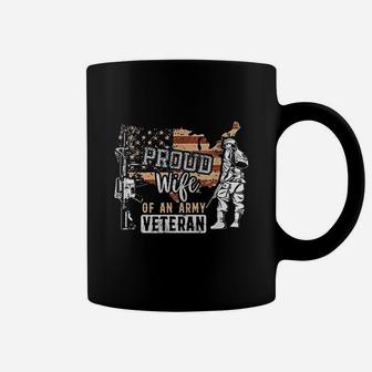 Proud Wife Of An Army Veteran Military Veterans Gifts Coffee Mug - Seseable