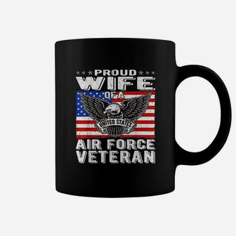 Proud Wife Of Us Air Force Veteran Patriotic Military Coffee Mug - Seseable