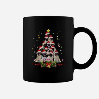 Pug Christmas Tree Dog Santa Merry Pugmas Xmas Coffee Mug - Seseable