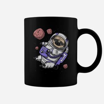Pug Dog Astronaut Pet Funny Space Coffee Mug - Seseable