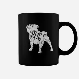 Pug Dog Silhouettes Coffee Mug - Seseable