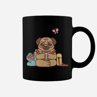Pug Dog Student School Funny Cute Gift Coffee Mug - Seseable