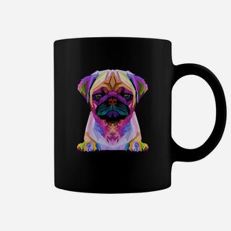 Pug Pop Art Colorful Portrait Carlino For Dog Lovers Coffee Mug - Seseable