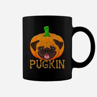Pugkin Pug Pumpkin Pug Dog Funny Costume Halloween Coffee Mug - Seseable