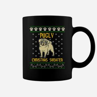 Pugly Sweater Funny Christmas For Pug Dog Lovers Coffee Mug - Seseable