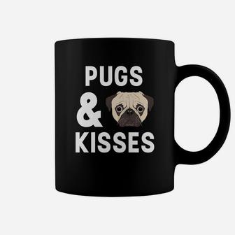 Pugs And Kisses Hugs Valentines Day Gift Coffee Mug - Seseable