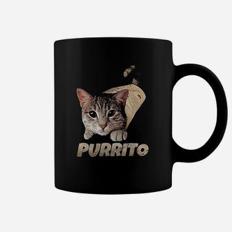 Purrito Cat Burrito Funny Joke Meme Kitty Coffee Mug - Seseable