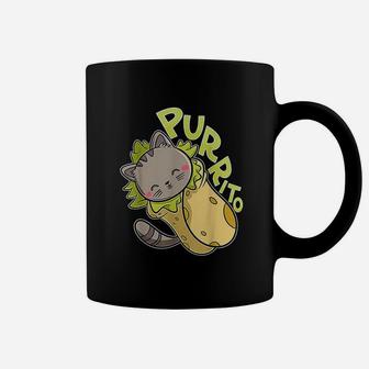 Purrito Funny Cat Pun Burrito Taco Coffee Mug - Seseable
