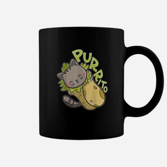 Purrito Funny Cat Pun Burrito Taco Coffee Mug - Seseable