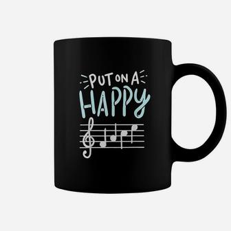 Put On A Happy Face Music Funny Music Teacher Coffee Mug - Seseable
