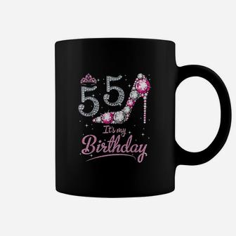 Queen 55 Years Old It Is My Birthday Vintage Retro Girl Coffee Mug - Seseable