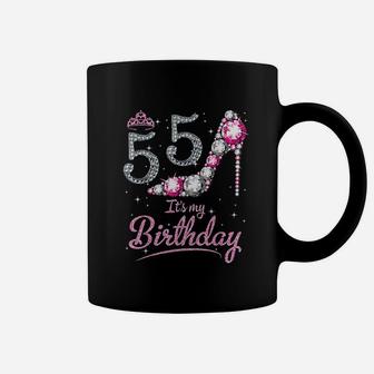 Queen 55 Years Old Its My Birthday Vintage Retro Girl Coffee Mug - Seseable