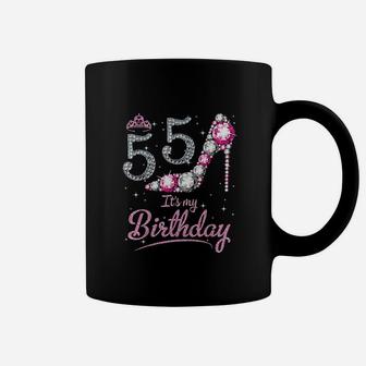 Queen 55 Years Old Its My Birthday Vintage Retro Girl Coffee Mug - Seseable