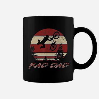Rad Dad Racing Retro Vintage 80s Bmx Biking Distressed Coffee Mug - Seseable