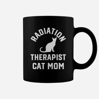 Radiation Therapy Shirts Radiation Therapist Cat Mom Coffee Mug - Seseable