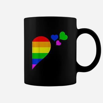 Rainbow Heart Lgbt Lesbian Gay Couple Lgbtq Coffee Mug - Seseable