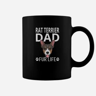 Rat Terrier Dad Fur Life Dog Fathers Day Gift Pun Coffee Mug