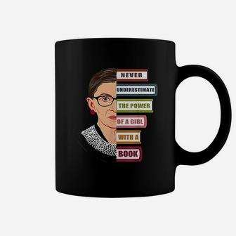 Rbg Quote With Book And Women Feminist Ruth Bader Ginsburg Coffee Mug - Seseable
