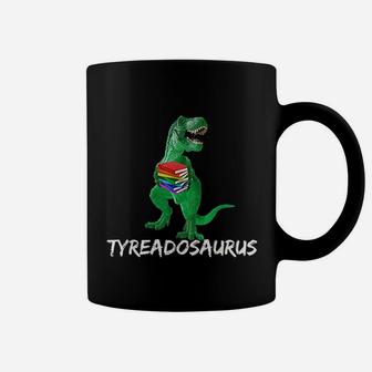 Reading Teacher Read Books Dinosaur Tyreadasaurus Coffee Mug - Seseable