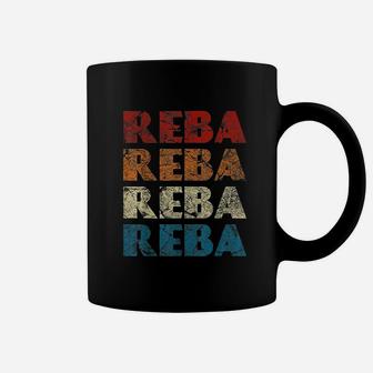 Reba Vintage Wordmark Pattern Retro Style Coffee Mug - Seseable