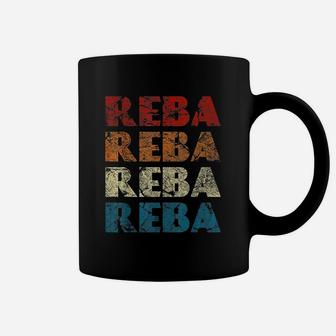 Reba Vintage Wordmark Pattern Retro Style Coffee Mug - Seseable