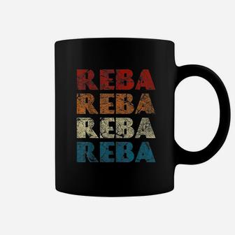 Reba Vintage Wordmark Pattern Retro Style Coffee Mug - Seseable