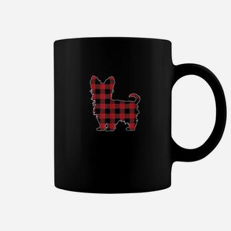 Red Buffalo Plaid Yorkie Christmas Matching Family Pajama Coffee Mug - Seseable