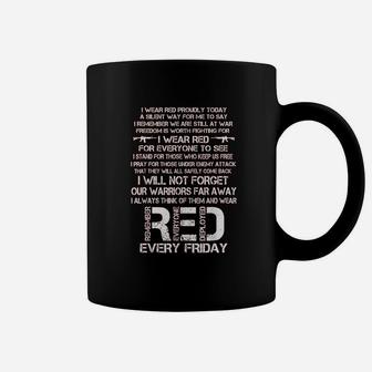Red Friday Remember The Deployed Military Troops Poem Coffee Mug - Seseable