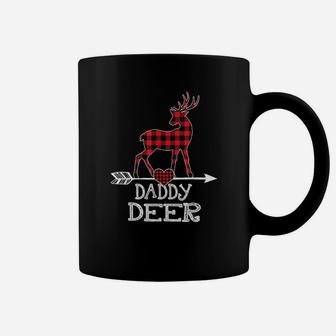 Red Plaid Daddy Reindeer Deer Buffalo Christmas Pajama Coffee Mug - Seseable