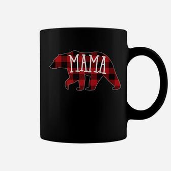 Red Plaid Mama Bear Buffalo Plaid Mama Bear Coffee Mug - Seseable
