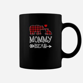 Red Plaid Mommy Bear Christmas Pajama Matching Family Gift Coffee Mug - Seseable