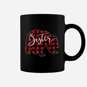 Red Plaid Sister Bear Matching Pajama Family Buffalo Coffee Mug | Seseable CA