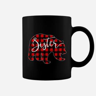 Red Plaid Sister Bear, sister presents Coffee Mug - Seseable