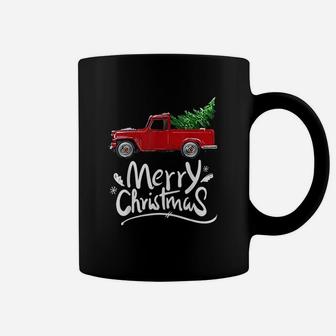 Red Truck Christmas Tree Coffee Mug - Seseable
