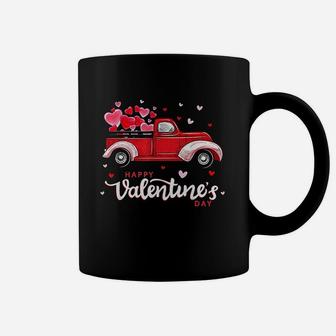 Red Truck With Hearts Happy Valentines Day Coffee Mug - Seseable