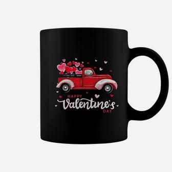 Red Truck With Hearts Happy Valentines Day Coffee Mug - Seseable