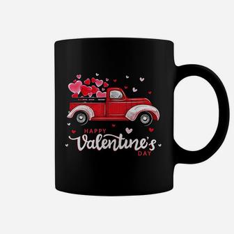 Red Truck With Hearts Happy Valentines Day Coffee Mug - Seseable