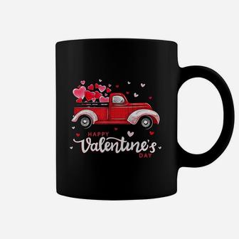 Red Truck With Hearts Happy Valentines Day Gifts For Women Coffee Mug - Seseable