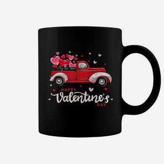 Red Truck With Hearts Happy Valentines Day Gifts For Women Coffee Mug - Seseable