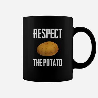 Respect The Potato Funny Root Vegetable Potatoes Gift Coffee Mug - Seseable