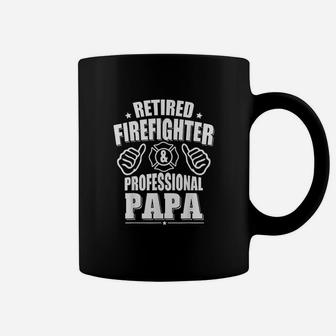 Retired Firefighter And Papa Retirement Gift Coffee Mug - Seseable
