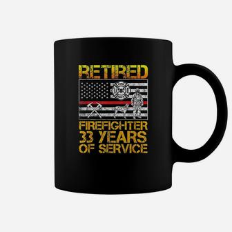 Retired Firefighter Gifts 33 Years Retirement Coffee Mug - Seseable